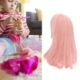 thumbnail image 2 of Toy Doll Head Wig Mesh Cloth Blunt Bangs Long Fake Hair for DIY Simulation Doll Modeling, 2 of 6