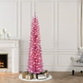 thumbnail image 3 of Puleo International  6 ft. Pre-Lit Pink Tinsel Artificial Tree, 3 of 4