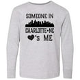 thumbnail image 3 of Inktastic Charlotte North Carolina Someone Loves Me Long Sleeve Youth T-Shirt, 3 of 5