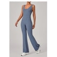 thumbnail image 4 of SKQIT Flare Workout Jumpsuits for Women One Piece Sleeveless Scrunch Butt Lifting Gym Bodysuit Sexy Backless Yoga Outfits, 4 of 7