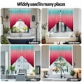 thumbnail image 6 of Turquoise Rose Swag Valances for Windows 2 Pack Red Stripe Gradient Swag Kitchen Curtains 36 Inches Long Rod Pocket Short Window Treatment for Kitchen Bathroom 36"x36", 6 of 8
