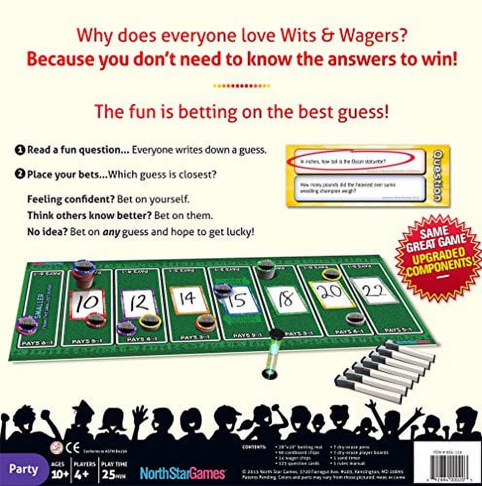 Flat River Group Wits & Wagers Deluxe Board Game, for Ages 10 and Up, 4 or More Players
