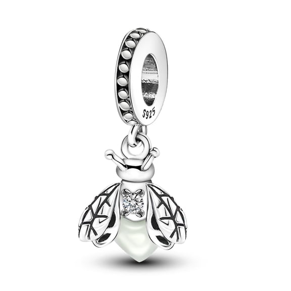 MULA 925 Sterling Silver Charm for Bracelet Glow Butterfly Dangle Charms Women Jewelry Gift