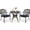 Navy Blue, variant on MEETWARM 3 Piece Patio Bistro Set, Outdoor All-Weather Cast Aluminum Dining Furniture Set Includes 2 Cushioned Chairs and a 31” Round Table with Umbrella Hole for Garden Deck, Chili Red