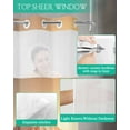 thumbnail image 4 of No Hook Shower Curtain with Snap in Liner, Mountains Natural Landscape Alps Hotel Shower Curtains for Bathroom, Washable Shower Curtain Liner Set with Mesh Top Window, 36"x72", 4 of 6