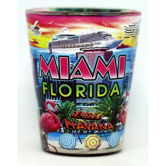 Miami Florida Scene In-and-Out Shot Glass