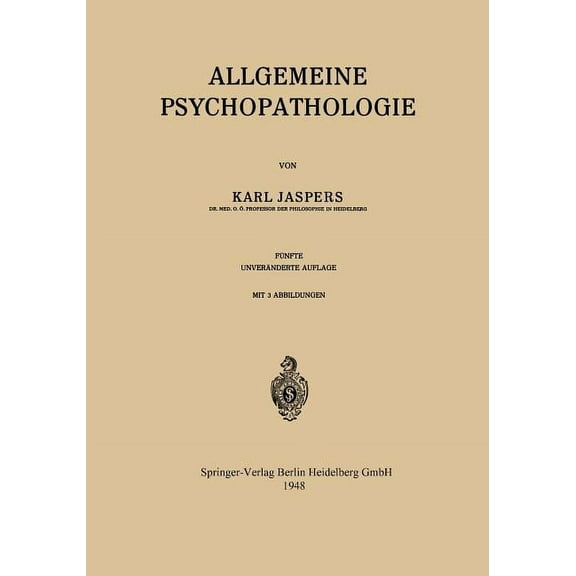 Allgemeine Psychopathologie, (Paperback)