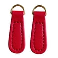 thumbnail image 2 of jifeng 2x Zipper Pulls PU Leather Pull Strap Zip Puller Tag for Suitcase Jacket Bag Red, 2 of 9