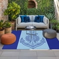 thumbnail image 2 of Navy Blue Anchor Outdoor Rug for Patio/Deck/Porch, Non-Slip Large Area Rug 5 x 8 Ft, Nautical Mandalas Boho Modern Abstract Indoor Outdoor Rugs Washable Area Rugs, Camping Rug Carpet Runner, 2 of 8