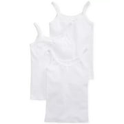 Maidenform WHITE Little Girls & Big Girls 3-Pack Camis, US Large (10/12)
