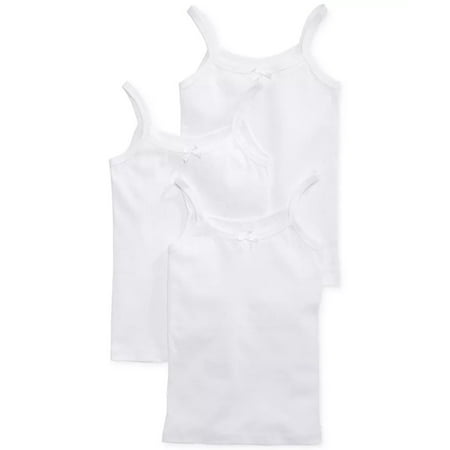 Maidenform WHITE Little Girls & Big Girls 3-Pack Camis, US Large (10/12)