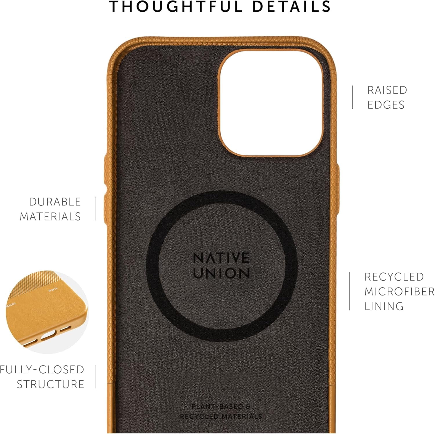 Native Union (Re)Classic Case –6ft Drop Protection – Compatible with iPhone 15 Pro Max (Kraft)