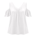 thumbnail image 5 of NJGRAE Sleeveless Tops for Women Womens Oversized T-Shirts Women's Off The Shoulder Casual T Shirt with Point Pullovers Gym Workout Fitted Tees, 5 of 9