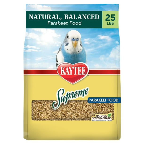 Kaytee Supreme Parakeet Pet Bird Food, 25 lb