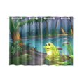 thumbnail image 3 of MKHERT Frog Window Curtain Kitchen Curtain 26x39 inch,Two Piece, 3 of 3