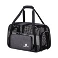 thumbnail image 1 of Bolsa de viaje de malla plegable al aire libre pequeña mascota gato perro portador bolso (gris L) Likrtyny Para estrenar, 1 of 9