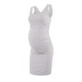 thumbnail image 2 of Jacenvly New Dresses for Pregnant Sleeveless Striped Summer Dresses for Women 2025 Comfort Fit Fashion Round Neck Mid-Length Maternity Dress Plus Size Gray S, 2 of 4