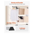 thumbnail image 3 of Clothes Drying Rack 4-Tier Foldable Laundry Rack, Metal Dryer with 24 Rods & Wings, 3 of 7