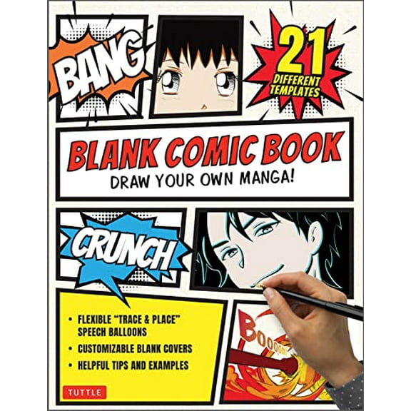 Pre-Owned Blank Comic Book: Draw Your Own Manga! 84 Blank Pages of 21 Different Templates Paperback Tuttle Studio