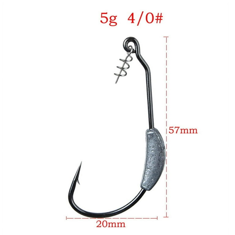 Swimbait Hooks Weighted Worm Hook Weedless Jig Hook With Spring
