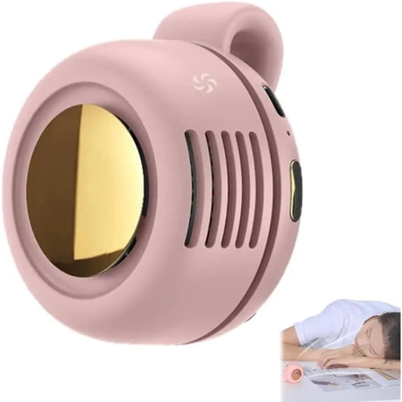 Mini Clip on Fan – Portable 360° Rotatable Clip Fan for Shirt & Waist, 3-Speed USB Rechargeable Travel Essentials for Office Outdoor(Pink)