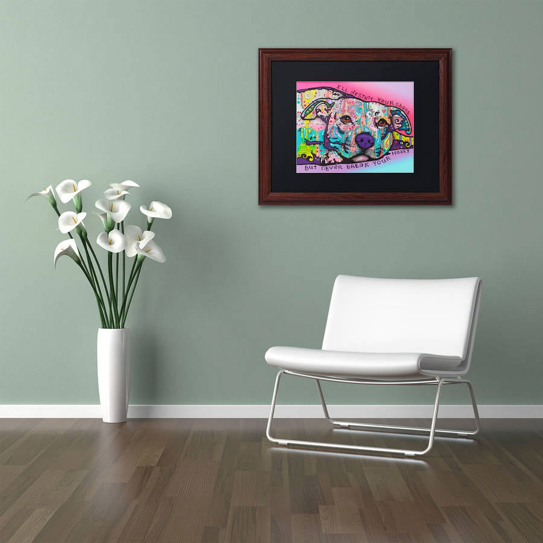 "Never Break Your Heart" Canvas Art by Dean Russo, Black Matte, Wood Frame