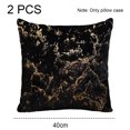 thumbnail image 2 of Funda de almohada para sofá, 2 uds., funda de almohada de felpa, dormitorio dorado de doble cara, 2 of 5