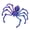 Purple, variant on sunsanly 3D Printed Giant Spider Figurine with Retractable Legs Movable Joints Halloween Spooky Articulated Spider Desktop Decoration Ornament