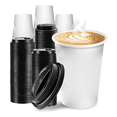 thumbnail image 1 of VASO CARTON BLANCO CON TAPA 08OZ 100 PIEZAS, 1 of 5