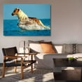 thumbnail image 6 of Horse Running in The Water Canvas Poster Bedroom Decor Sports Landscape Office Room Decor Gift,Frame-style,16x24inch(40x60cm), 6 of 8