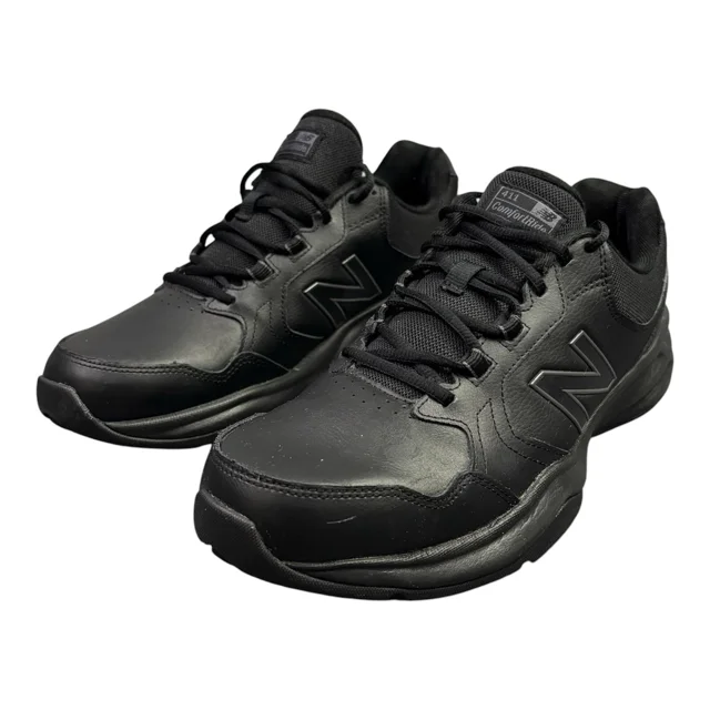 New Balance 411 Mens Shoes Size 10 D Black Sneakers Walking Comfort Ride Leather