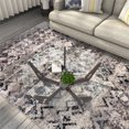 thumbnail image 4 of Furniture of America Fétuque Contemporaine en Verre Table Basse Ronde en Noyer, 4 of 6