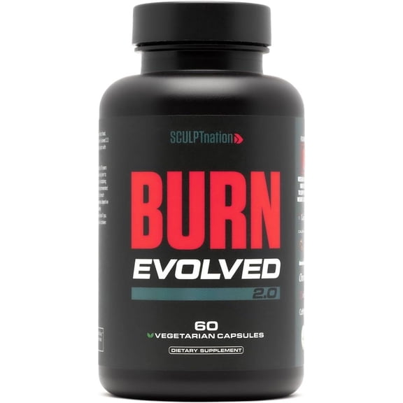 Sculpt Nation Burn Evolved Thermogenic Fat Burner Capsules, Metabolism Support with Capsimax and Chromax, 60 Count