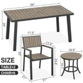 thumbnail image 4 of Pamapic 8-Piece Aluminum Outdoor Dining Set with Umbrella Hole and Small Side Table, Black, 4 of 7