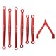 thumbnail image 4 of DEWIN Kit de Barra de Amarre de Barra de tracción de Enlace de Metal Piezas de Carcasa de Coche de Control Remoto AXIAL SCX24 1/24(Rojo), 4 of 5