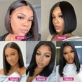 thumbnail image 4 of Bone Straight Bob Wig Lace Front Human Hair Wigs for Women Pre plucked 13x4 Transparent Lace Frontal Wig Short Wigs Human Hair, 4 of 4