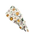 thumbnail image 2 of Voska Women's Ponytail Scrub Hat Animal Print Cotton Adjustable Work Cap Salon Restaurant Nursing Daily Full Coverage Headwrap Yellow one size, 2 of 6