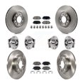 thumbnail image 1 of Transit Auto Front Rear Hub Bearings Assembly Disc Brake Rotors and Ceramic Pads Kit (10Pc) for Car Jeep Compass AWD - Left Right Side (Driver Passenger) KBB-126782, 1 of 11