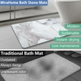 thumbnail image 3 of Stone Bath Mat, Non-Slip Diatomaceous Earth Shower Mat, Fast Drying Diatomite Stone Bath Mat, Highly Absorbent, Odorless, Easy to Clean (Marble Pink), 3 of 6