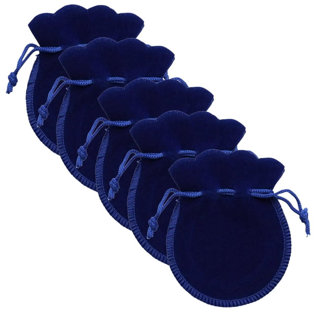 Mini Bolsas para Embalaje VelvtyBlue 5Pzas White 7x9cm Terciopelo Bolsa en Forma de Calabaza.