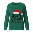 thumbnail image 4 of AINIYS Christmas Sweatshirt for Women Funny Holiday Merry Xmas Theme Graphic Pullover Crewneck Tops Fashion Lightweight Shirt Army Green Pullover for Women _g L, 4 of 4