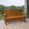 thumbnail image 3 of Innovaze Wooden Glider Bench with Cup Holders for 3-Person, 800 lbs Capacity, All-Weather Resistant for Outdoor Patio Porch Garden,, 3 of 12