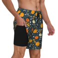 thumbnail image 2 of Fuzoiu Pumpkin Print Men's Swim Shorts,Quick-Dry Double-Layer Swim Trunks,Board Trunks,Beach Shorts Swimwear Bathing Suits-X-Large, 2 of 6