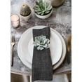 thumbnail image 3 of Cloth Napkins 1 Piece - 20x20 Inches, Black Burlap Texture Washable Reusable Table Napkins, Farmhouse Vintage Black Soft & Absortbent Dining Napkin for Party Wedding Hotel Restaurant, 3 of 8