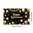 thumbnail image 1 of Happy Retirement Banner Backdrop Decoration for Party Golden Celebration Event Photography Props Background Decoration Retirement Party Banner, 1 of 4