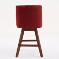 thumbnail image 6 of LEGAHOME Bar Stools Set of 2, 26” Swivel Counter Height Bar Stools with Soft Foam and Steel Spring Core, Modern Bar Stools with Wood Legs for Kitchen Island, Bar, Dining Room, Wine Red, 6 of 9