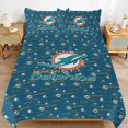 thumbnail image 4 of Miami Football Bedding Set Comforter Cover Set 3D Duvet Cover Bedspread Cover Quilt Cover with 1 Duvet Cover and 2 Pillowcases, No Comforter, 86"x70", 4 of 6