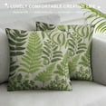 thumbnail image 3 of COMIO  Throw Pillow Cover Green Leaf Floral in Vintage Style Leaves and Herbs Boxwood Seeded Eucalyptus Fern Maidenhair Decorative Pillow Case Home Decor Square Pillowcase, 3 of 5