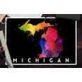 thumbnail image 3 of Michigan, State Abstract Watercolor, Black Background (12x18 Wall Art Poster, Room Decor), 3 of 3