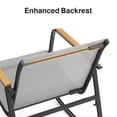 thumbnail image 2 of Asofer 3-Piece Outdoor Patio Furniture Set with Glass Table, Bistro Chairs Set for Poolside, Porch, Lawn, Gray, 2 of 12